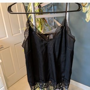 H & M satin lace top